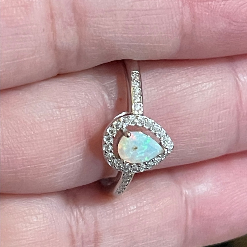 Stunning Natural Fire Opal Ring in 925 Sterling Silver Size 8 - Picture 6 of 12